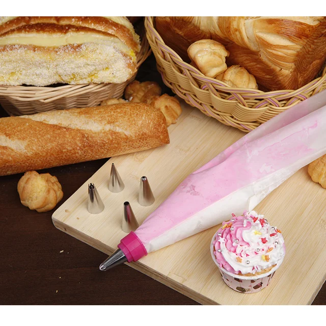 Двойной цвет кондитерский мешок для крема сумка с 1 комплект рамки торт