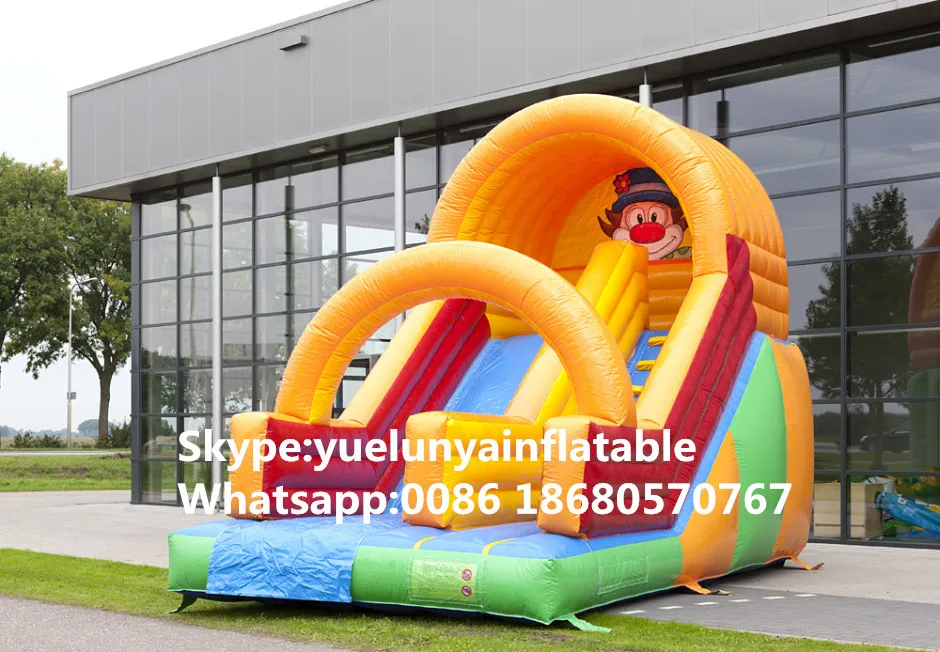 

manufacturers selling inflatable slides,Inflatable castle Clown color slide KY-680