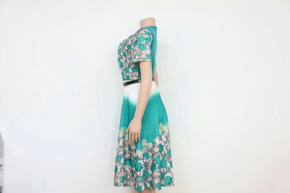 Новое модное женское платье с принтом высокого качества плюс размер вечернее