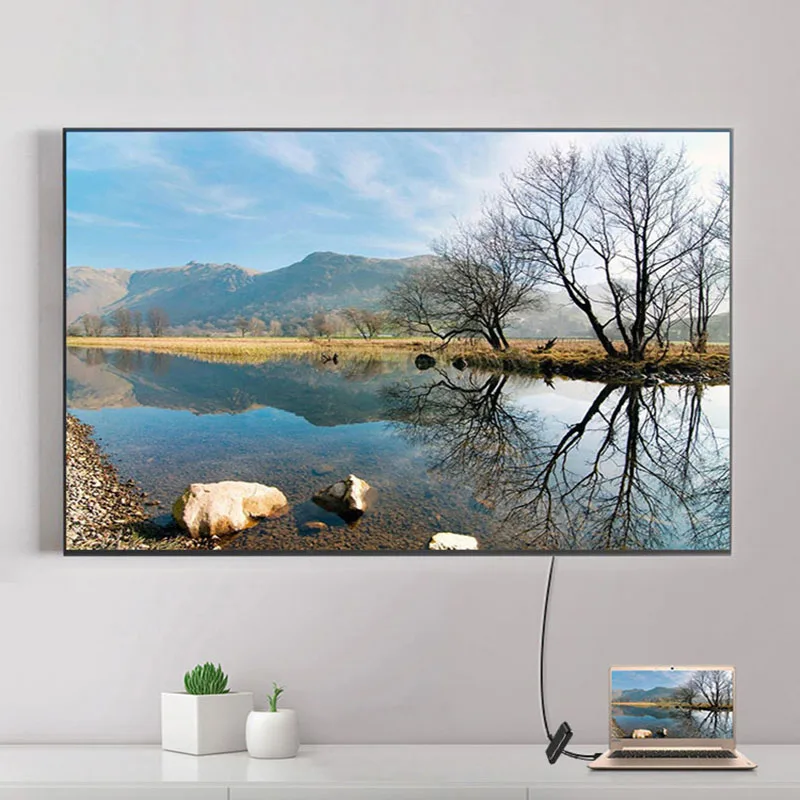 USB C к HDMI адаптер 4K Type HDMI/VGA/аудио/USB 3 0 порт + конвертер новое