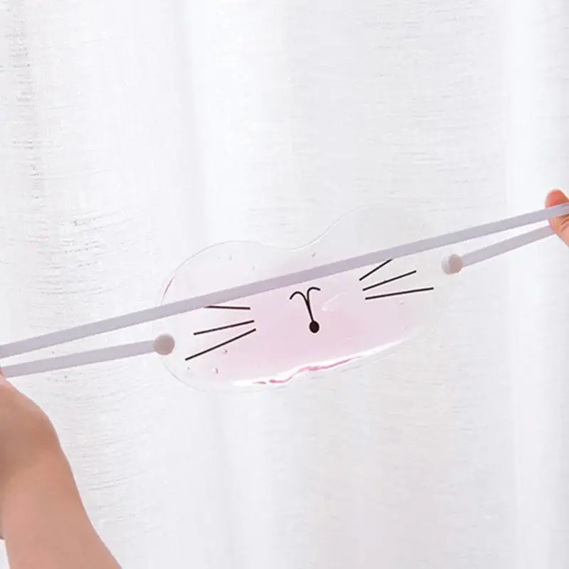 Прозрачная охлаждающая маска для сна глаз с милым мультяшным котом гелевая