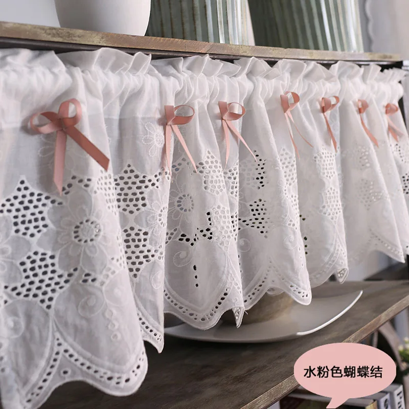 Style 3 Вышитые половинные занавески для спальни, Короткие Занавески для кухни, балконной двери, декоративные занавески для кафе, тканевые кружевные занавески, DL-QT028-30 - Цвет: Style 3