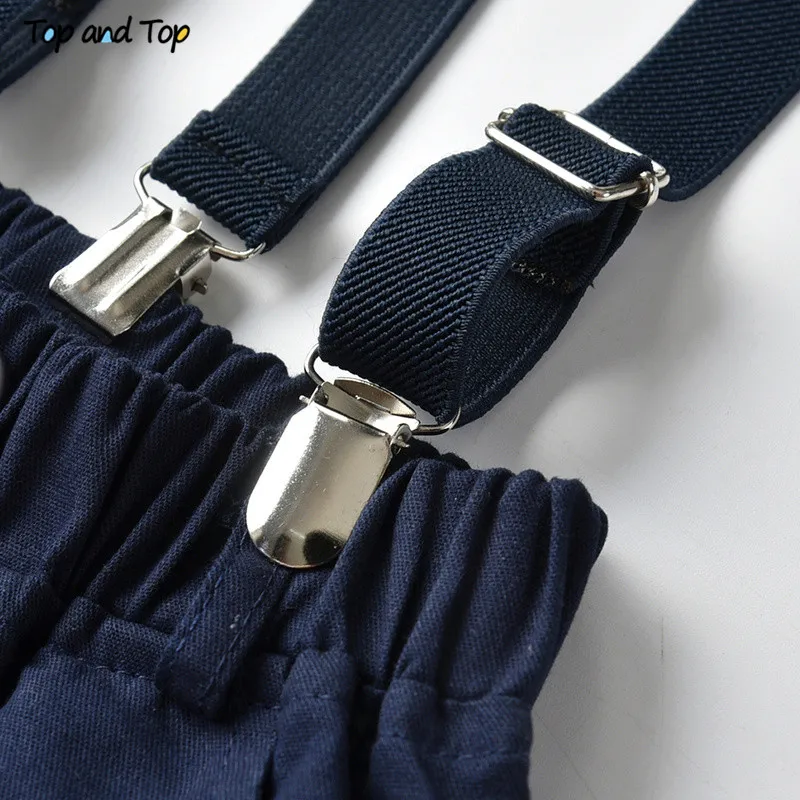 Комплект одежды для мальчиков из топа и хлопковая рубашка с коротким рукавом