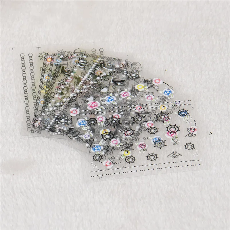 Модные грильские 50 листов наклейки для ногтей Переводные 3D Дизайн Маникюр Советы