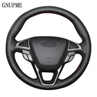 Сделай Сам черный чехол на руль Sofe искусственная кожа автомобильный чехол на руль для Ford Fusion Mondeo 2013 2014 EDGE 2015 2016