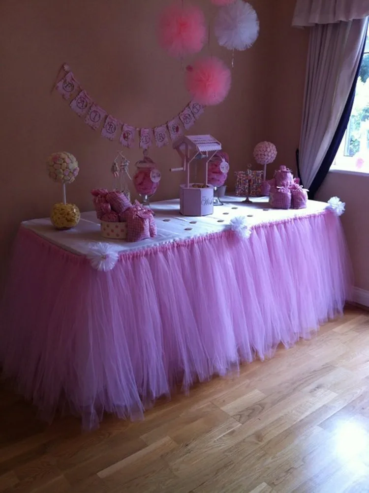 Горячая Распродажа декоративная Тюлевая пачка для стола Зимняя юбка в стране