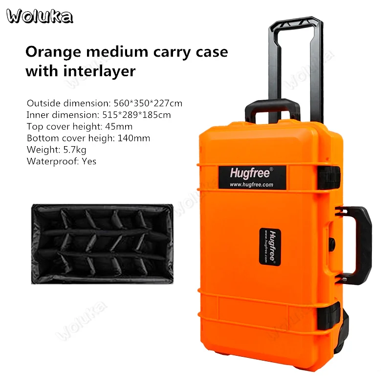 Orange medium case 2 Фотографический чехол для переноски студийный светильник чехол/тележка коробка/чехол для переноски крышка фотографического оборудования CD50 T11 H - Цвет: Orange medium case 2