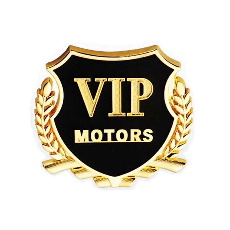 2 шт./компл. 3D VIP Motors логотип Металлическая Автомобильная хромированная эмблема