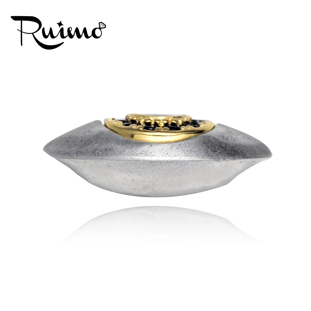 Медные бусины RUIMO Eye of Horus с серебряным покрытием микрозакрепка черные бронзовые