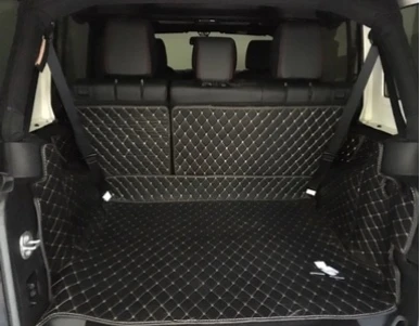 High quality! Special car trunk mats for Jeep Wrangler JK 2017-2007 4 door durable boot carpets cargo liner for Wrangler 2014