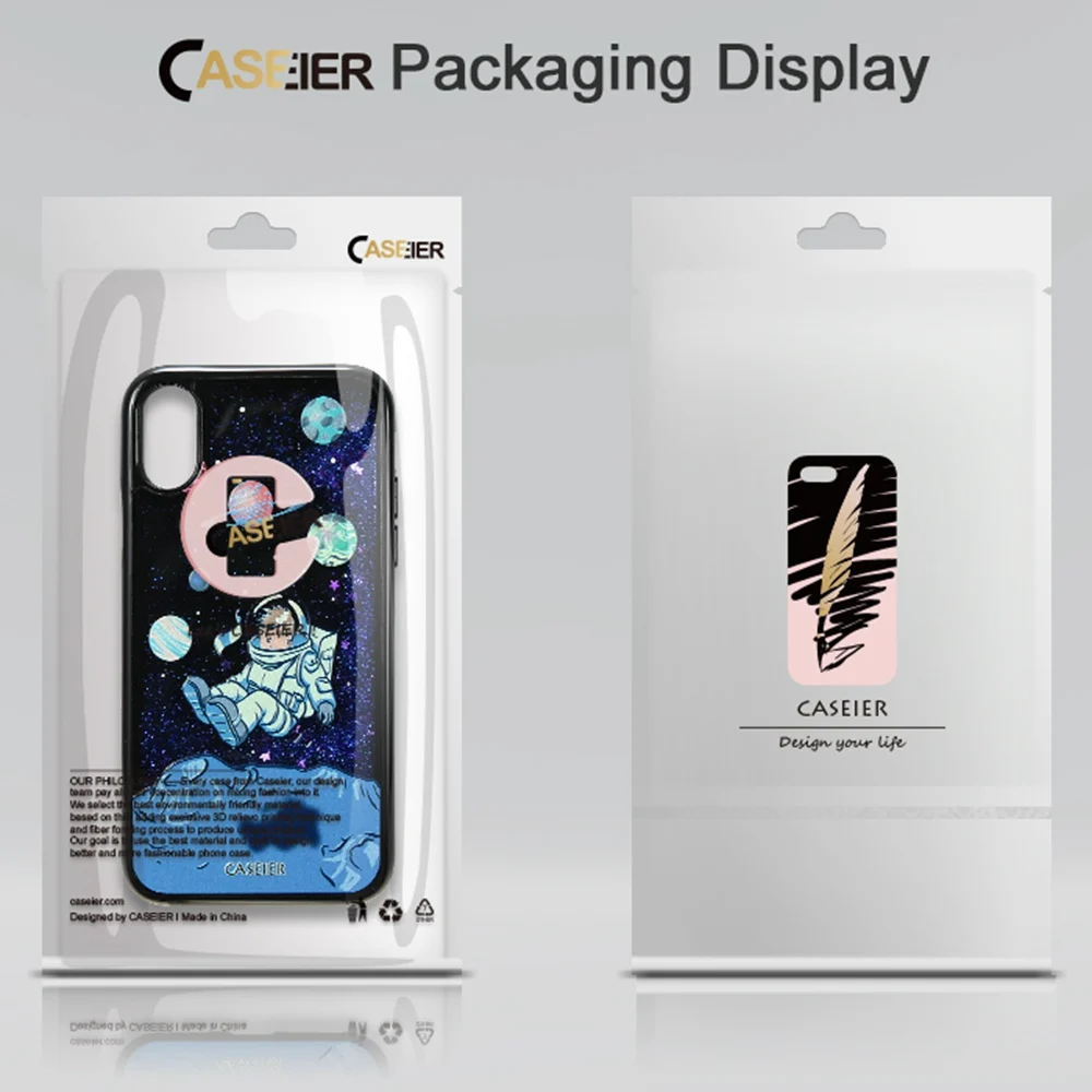 Caseier жидкость телефон чехол для iPhone 6 6s 7 8 Plus блеск зыбучие пески X 3D рельеф модные