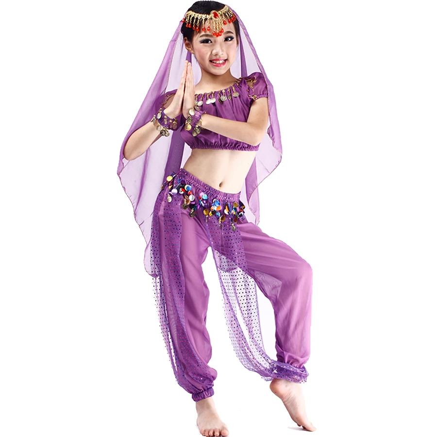 2018 детские костюмы для танца живота 2 шт. и 4 женская одежда фитнеса | Тематическая