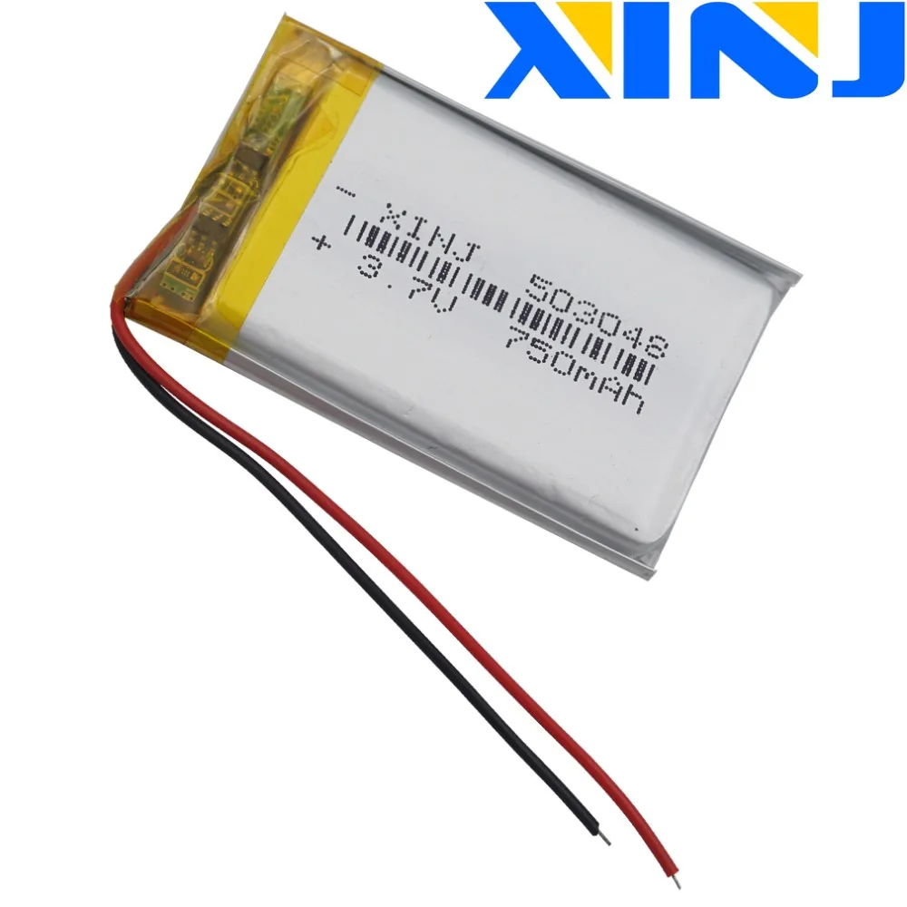 XINJ 3 7 V 750 mAh полимерная перезаряжаемая литий батарея 503048 для GPS музыкального