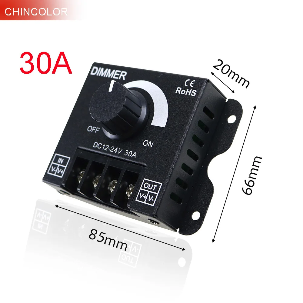 Регулятор яркости для светодиодных ламп постоянный ток 12 В 24 30 А 360 Вт одноцветная