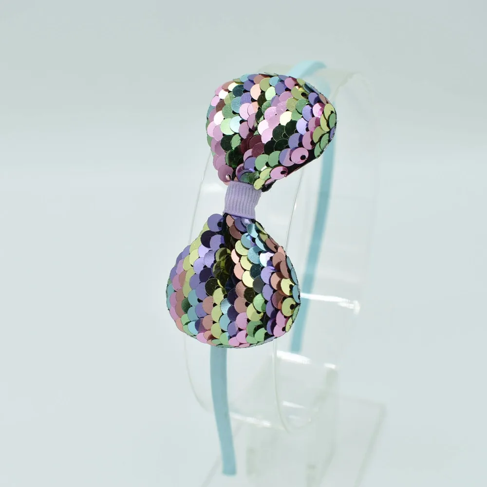 

Fashion Woman Children's Bow Headwear Hair Band kids Color Fish Scale Hair Band Color Baby Hair Band Hair Accessories
