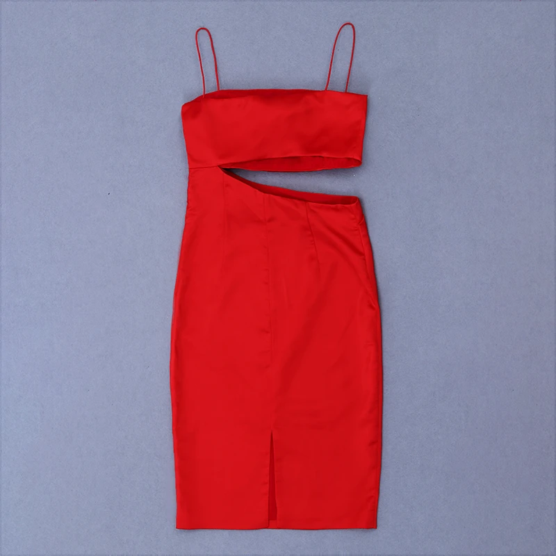 

2019 Latest Fashion Women Dress Summer Sexy Spaghetti Strap Red Purple Satin Dress Mini Hollow Out Nightlife Club Party Vestidos