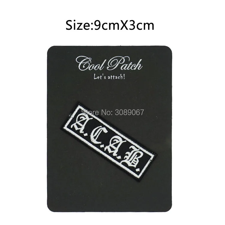 Горный хрусталь ACAB старинном английском Ультрас байкерские металл рок панк