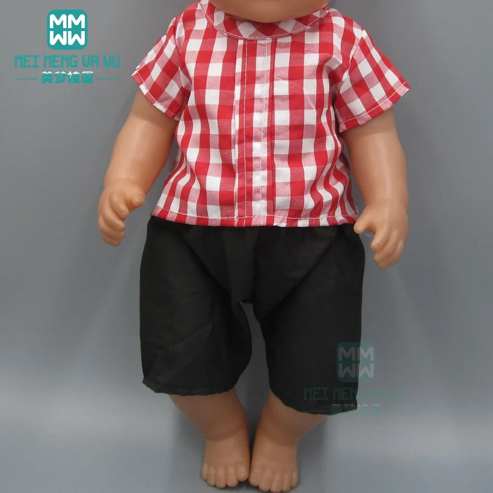 

Doll clothes for 17inch 43cm baby doll accessories fashion striped halter top + black pants