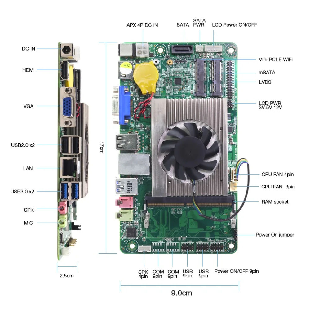 HLY Core i7 7500U i7 6500U Мини ПК Windows 10 16 Гб DDR3L Оперативная память 1 ТБ HTPC Nuc minipc HDMI Wifi usb игровой Мини компьютер i7 ПК