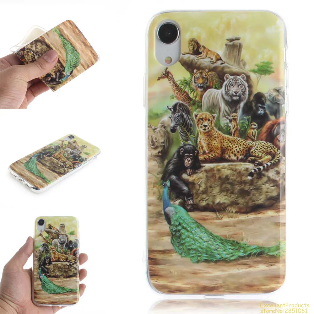 Высокое качество Cat ПЭТ окрашены силиконовый чехол для Apple iPhone 5 5S 6 6S PLUS 7 8 X XS XR Max