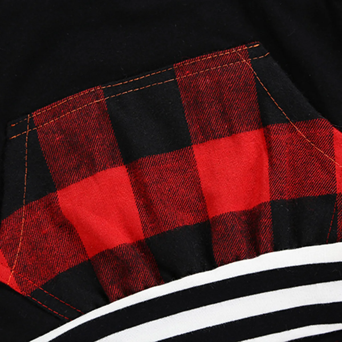 2Pcs Toddler Baby Boy Girl Striped Plaid Red Pullover Pocket Hoodie Autumn Tops+ Pants Outfits 2pcs Clothes | Детская одежда и