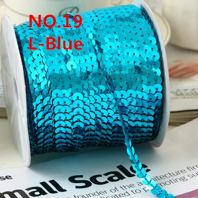 100 ярдов 6 мм Плоская Круглая блестящая кружевная лента для шитья в рулоне