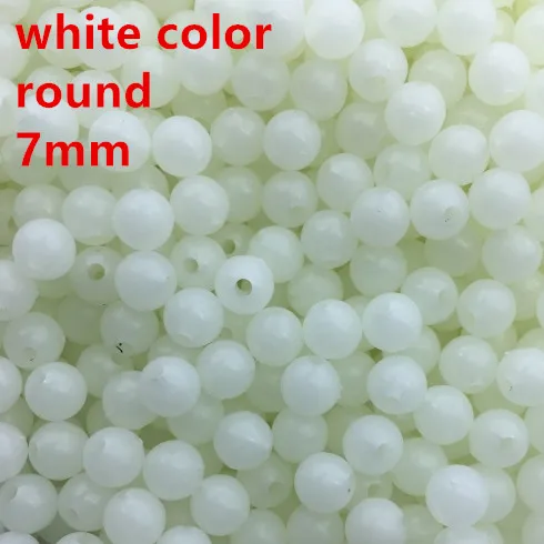 round white 7mm Rompin 100 шт./пакет Рыболовные Поплавки круглые бусины световой светильник светящиеся шары буй для массовых грузов flotteur фиксаторы уход за кожей лица маска для рыбалки на карпа, море бусины - Цвет: round white 7mm