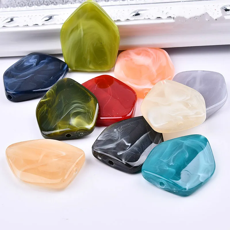 DIY серьги длинные полосатые имитация сосны нефрита Смола Прямые из бисера