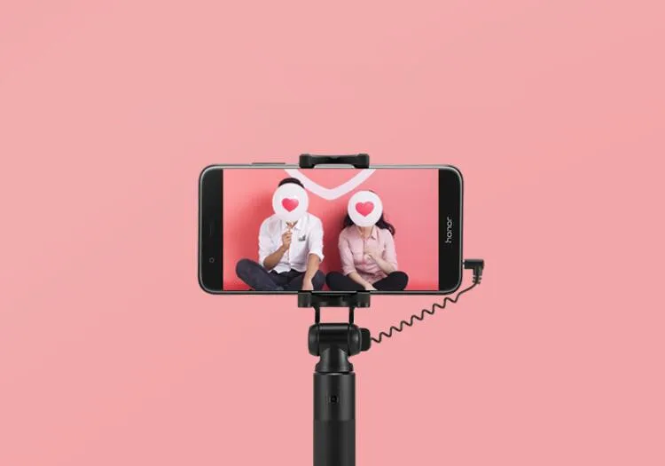 Оригинальная селфи-палка huawei Honor, монопод, проводная селфи-палка, выдвижная ручная палка с затвором для iPhone, Android, huawei, Xiaomi