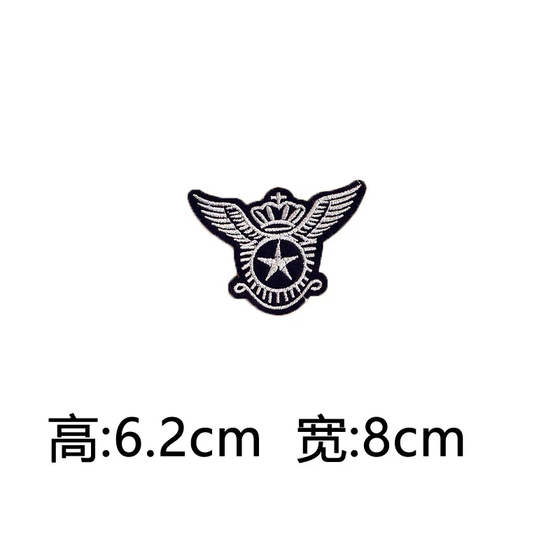 1 шт. черные нашивки с 3d звездами в стиле милитари вышивкой для одежды джинсы