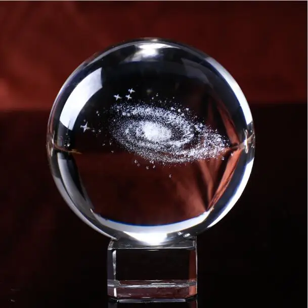 ball-crystal-base Хрустальный Галактический шар, Кристальный Галактический миниатюрный скульптурный шар, украшение, астрономический шар, стеклянный орнамент, Подарочный шар - Цвет: ball-crystal-base