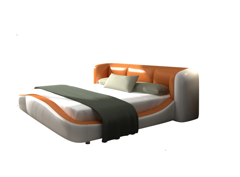 Кровать из натуральной бычьей кожи мягкие кровати спальня горит muebles de dormitorio yatak