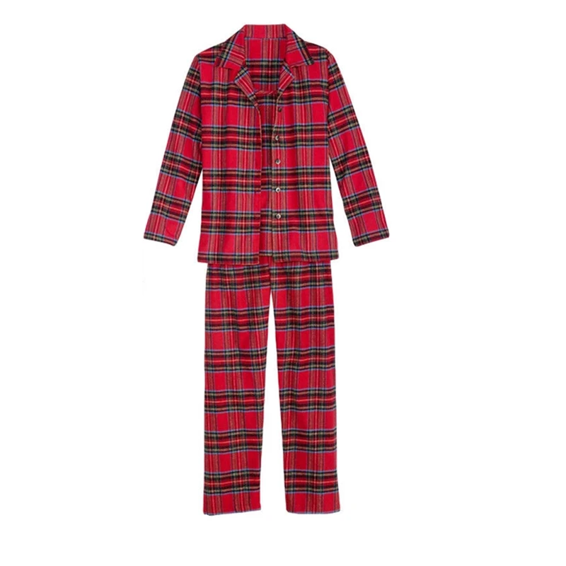 Baby 9M Pudcoco/Новинка; Лидер продаж; комплект одинаковых рождественских повседневных пижам для всей семьи; красная одежда для сна для женщин и детей; одежда для сна; рубашки в клетку+ длинные штаны - Цвет: Baby 9M