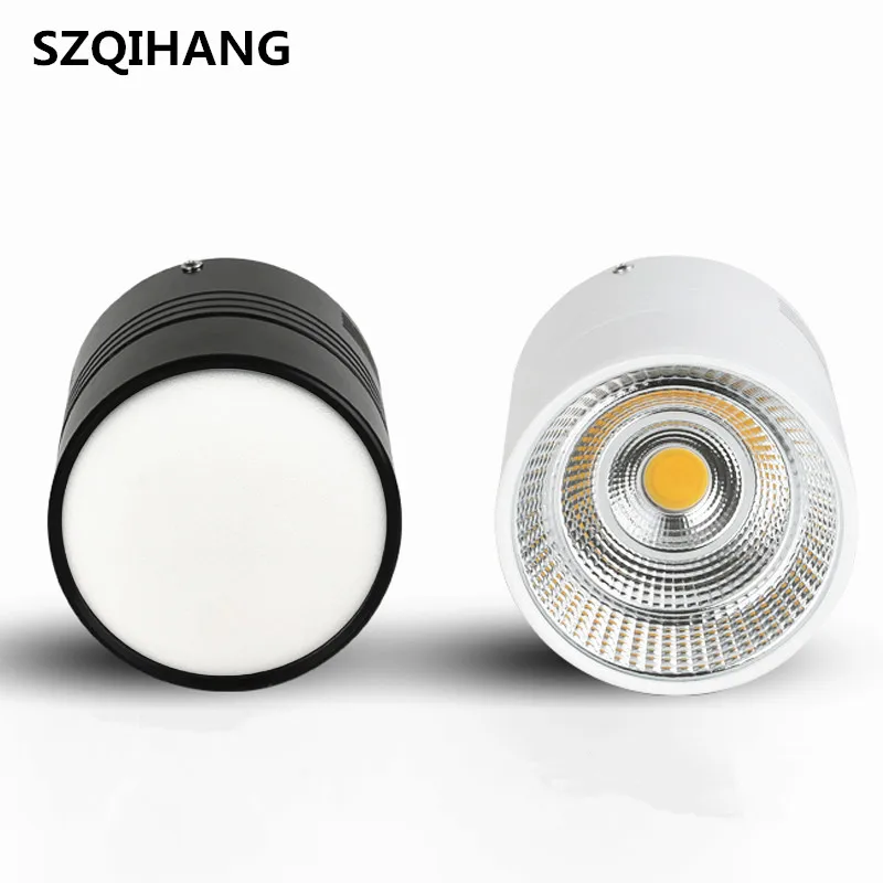 Белый/черный Светодиодный точечный светильник с поверхностным креплением 15 Вт/20