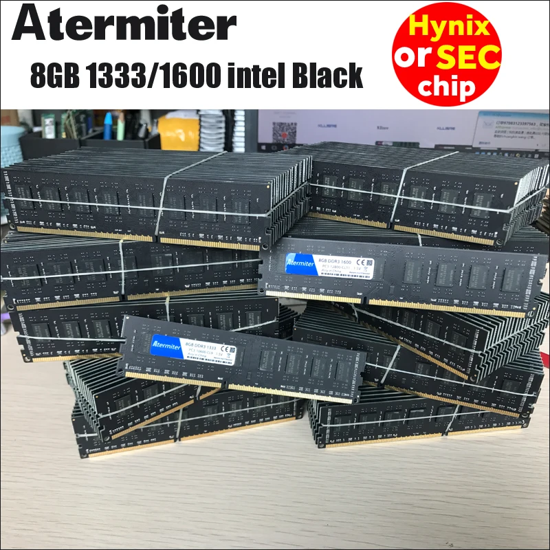 Atermiter PC Память ram Memoria модуль настольный компьютер DDR3 2GB 4GB 8GB PC3 1333 1600 1333MHZ 1600MHZ 12800 2G 4G 8G