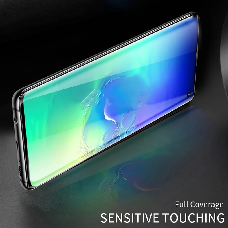 Нано жидкое полное клеевое УФ закаленное стекло для Samsung Galaxy S10 S9 S8 Plus Note 9 8 S10e