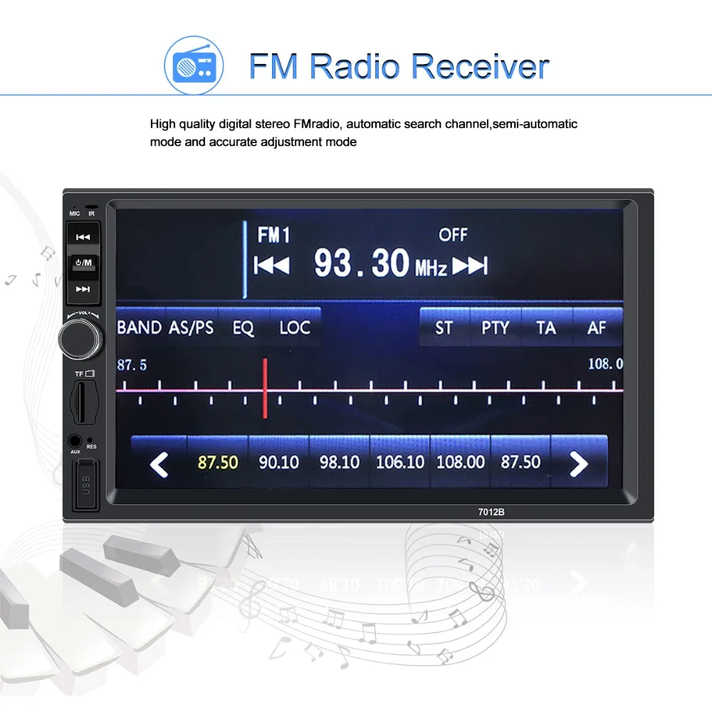2 din автомагнитола coche recorder Bluetooth 2din 12 В плеер 7 "HD сенсорный экран MP3 MP5 Авто аудио
