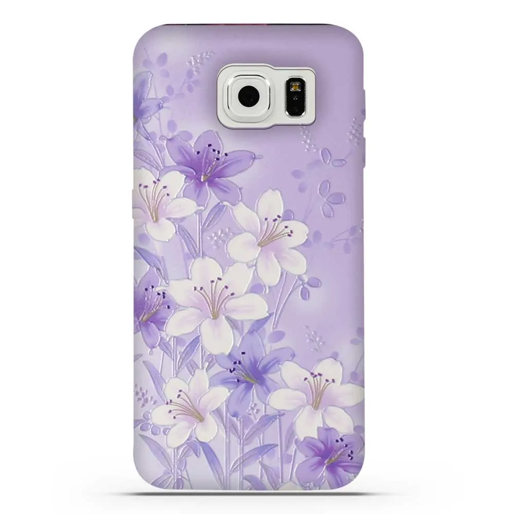 3D с принтом в виде цветов и чехол для samsung Galaxy S6 G9200 G920 силиконовый из мягкого ТПУ