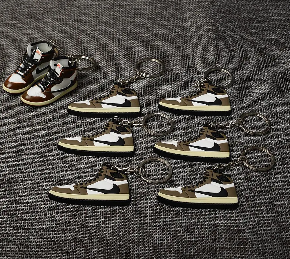 Индивидуальный DIY Jordan Air Jordan 1 2D резиновая модель кроссовок Брелок сумка коробка кулон пара Кукла аксессуар