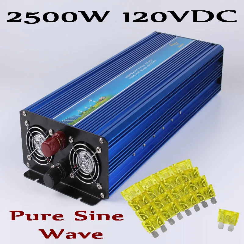 2500 Вт 120VDC Чистая синусоида солнечный ветряной инвертор 100 145VDC к AC100V/110 V/220 V/230 V/240 V с