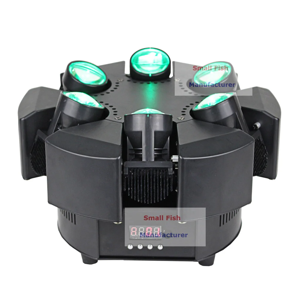 6X10 Вт RGBW 4в1 LED Smart Beam Moving Head Lights DMX512 сценический эффект для мытья света