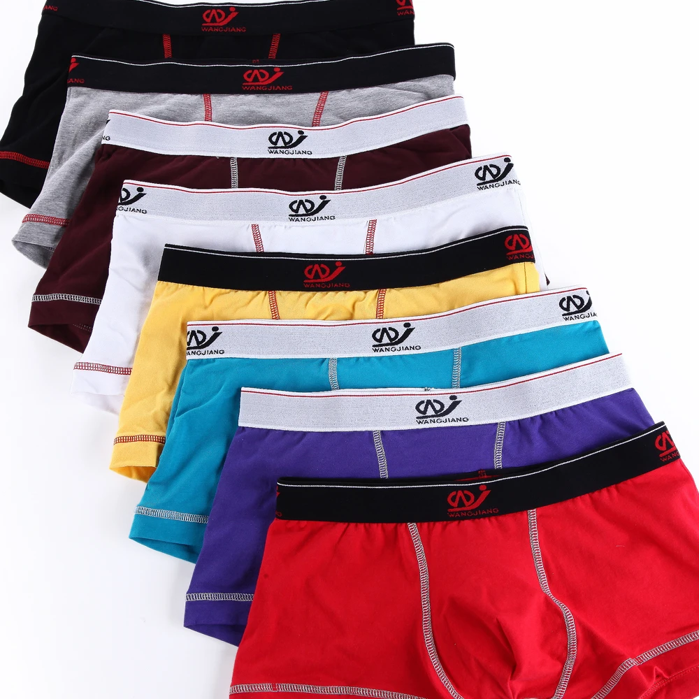 Мужские хлопковые трусы боксеры wangjiang Размеры M/L/XL/XXL/XXXL/мужские шорты