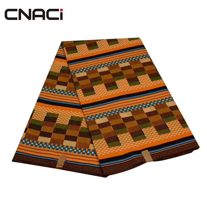 CNACI Ghana Kente Ткань Анкара Африканский настоящий воск принты Tissu африканская Батик Ткань 6 ярдов/шт нигерийский воск для свадебного платья