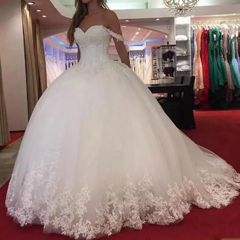 

Vestido De Noiva Gorgeous Formal Dresses Lace Ball Gowns Woman Gown Robe De Soiree Appliques Floral Pageant Dress Custom Made