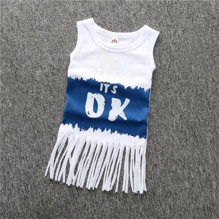 INS/2017 дизайнерское платье для девочек без рукавов с кисточками - купить по