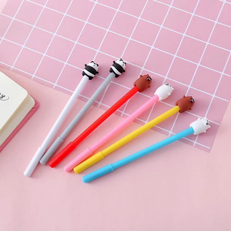 Новинка мультяшная панда белый медведь коричневая ручка гелевая с медведем