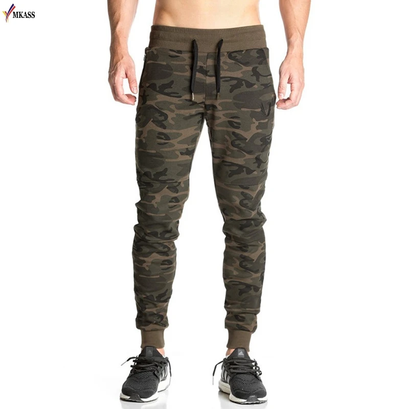 Мужские спортивные штаны повседневные эластичные хлопковые для фитнеса бега