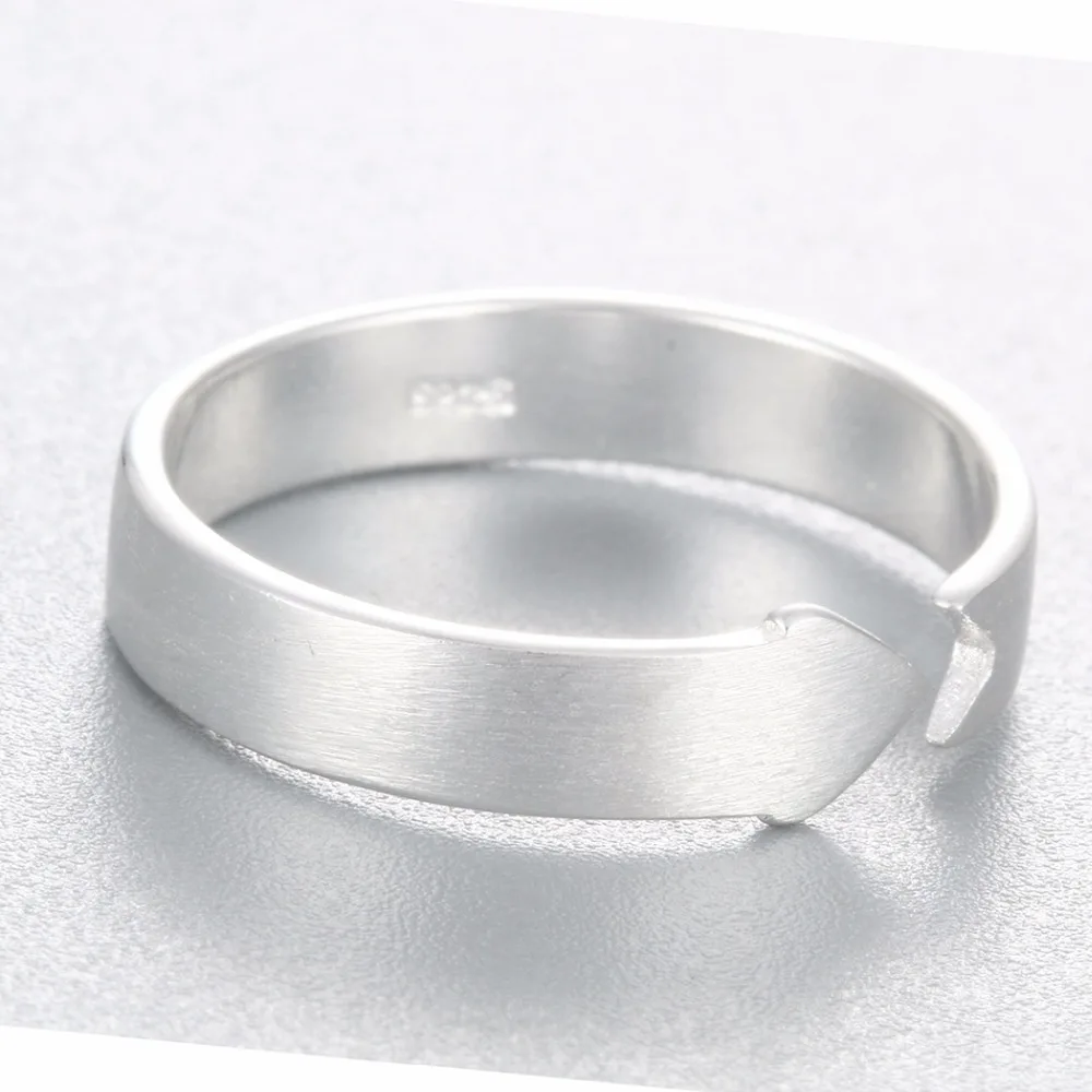 Kinitial Мода 925 Серебряный широкими стрелками кольца для женщин любителей пара