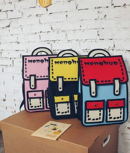 Повседневный рюкзак унисекс креативный 2D стереоскопическая модная сумка