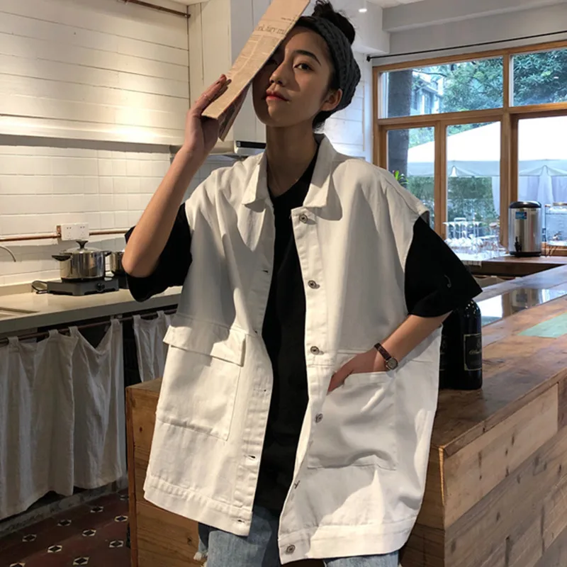 Женская куртка [EWQ] повседневная большого размера с карманами в стиле пэчворк